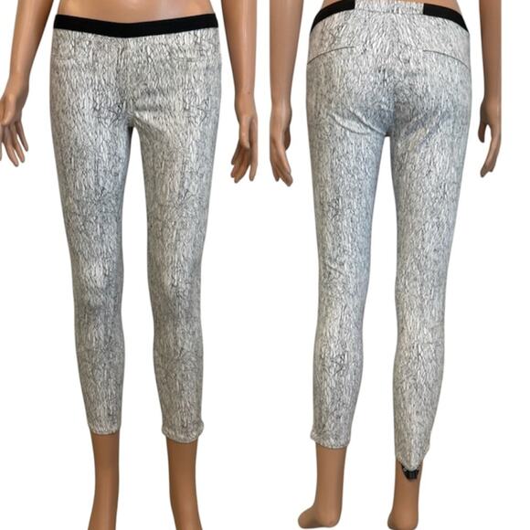 Helmut Lang 25 stretch skinny pull on pant scribble crackle print P 2724 - Picture 11 of 12